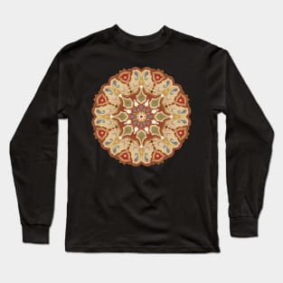 Colored and golden round pattern Long Sleeve T-Shirt